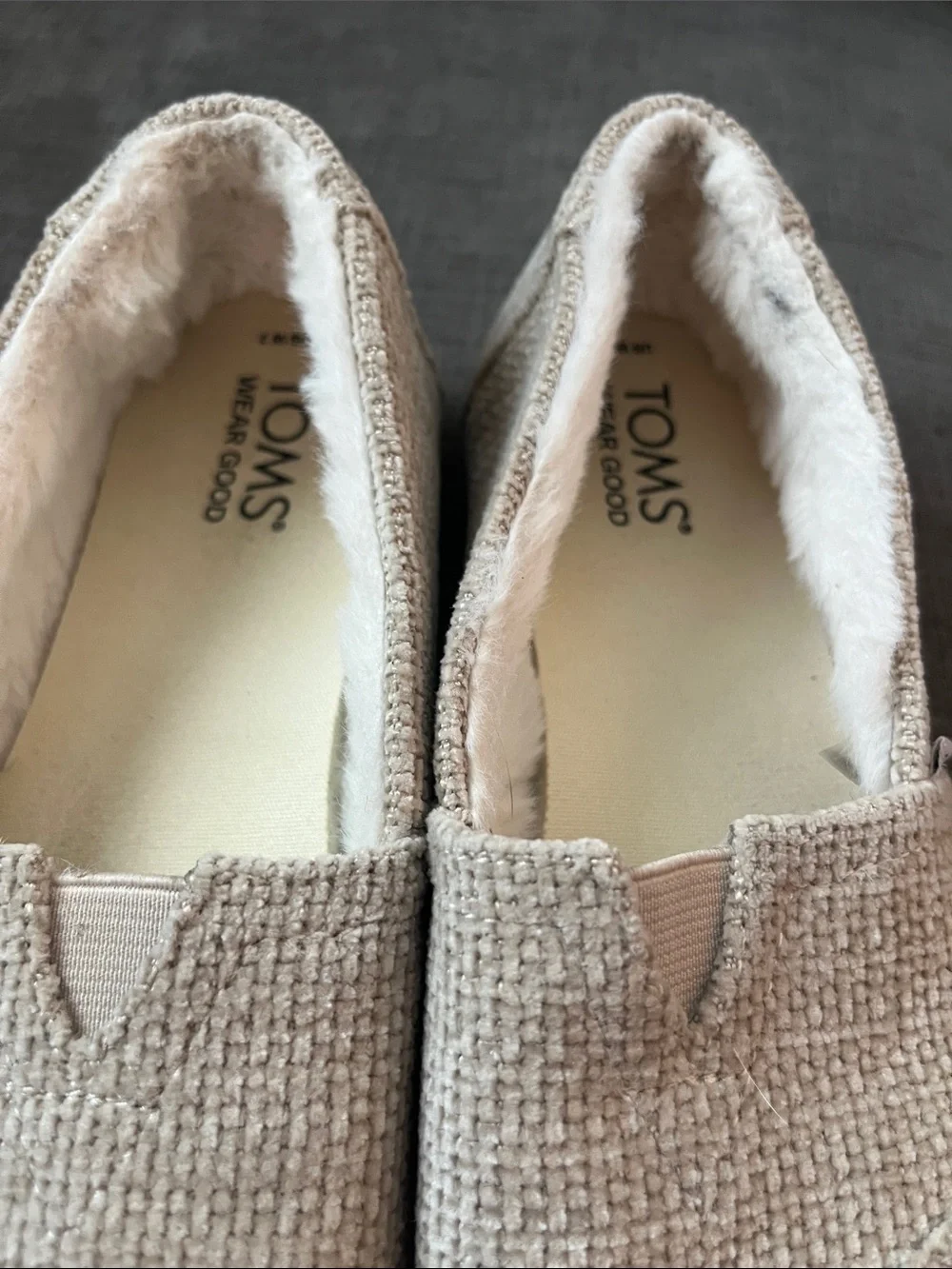 Toms Alpargara Women's Slip-On Flats Loafers in Light Beige Size 7 excellent